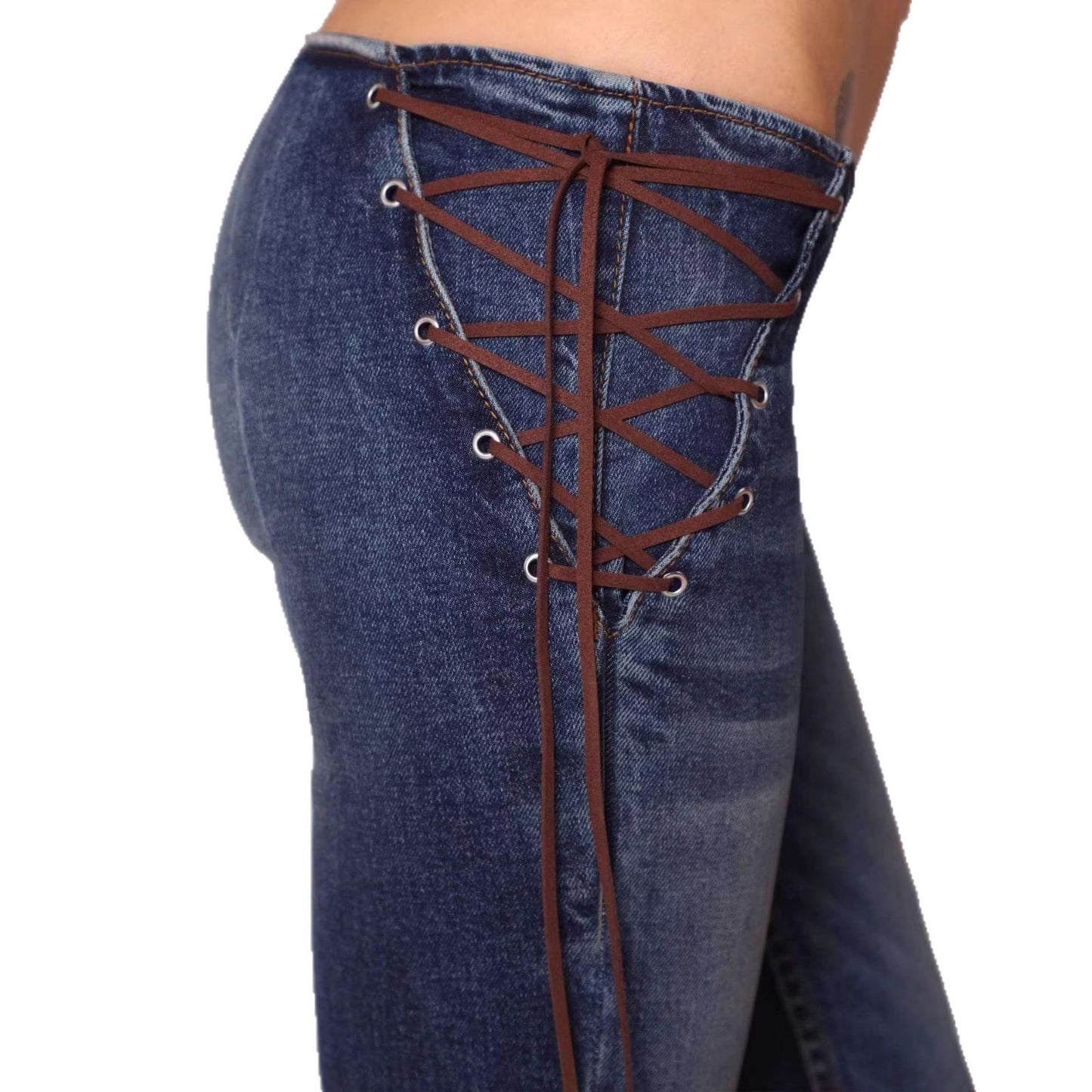 Revice Low-Rise Y2K Jeans with Side Lacing