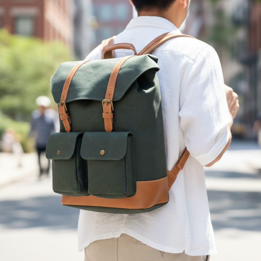 Green Canvas Vintage Pack