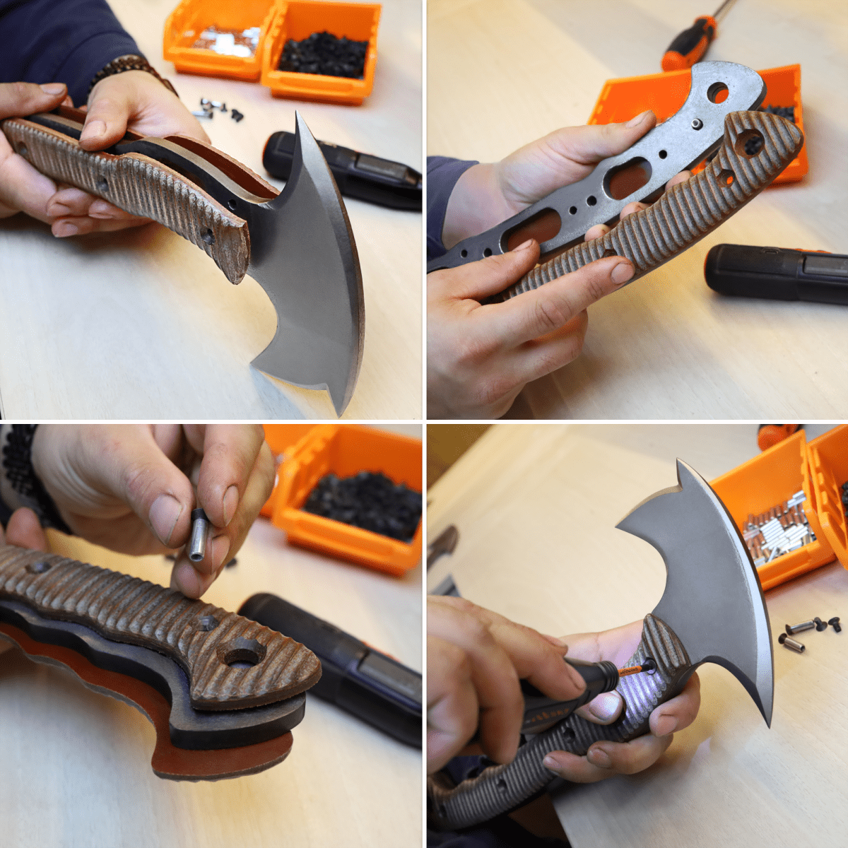 Combat tomahawk "Barong" with polymer composite handle