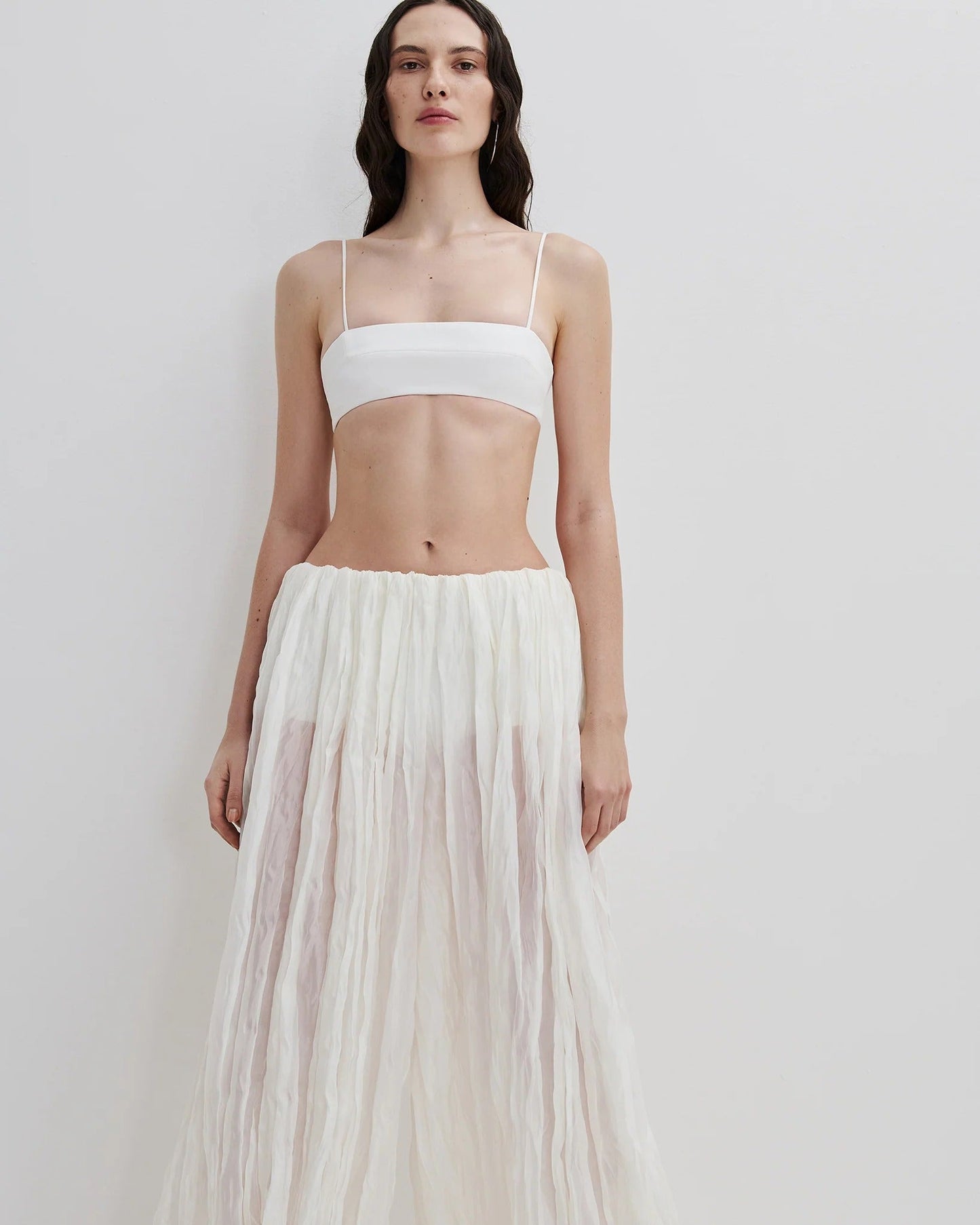 Women’s Sheer Crinkle Textured Balloon Trousers for Beach & Resort
